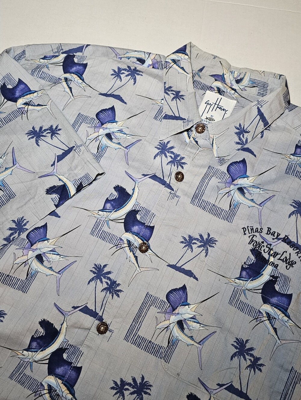 Guy Harvey Bluewater Men’s Shirt 2XL Fishing Sailfish Print